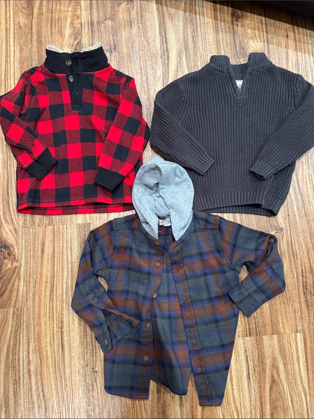 Kids Red & Black Buffalo Plaid Pullover - Cozy Button-Neck